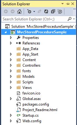 Solution Explorer in MVC App